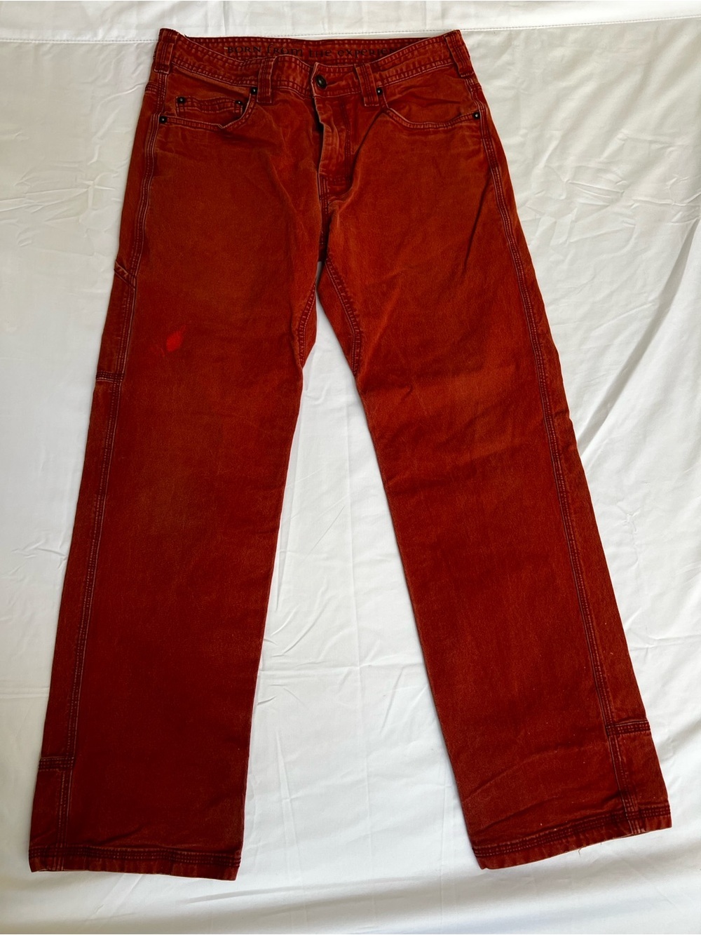 Prana Men's Corduroy Pants in Rust
